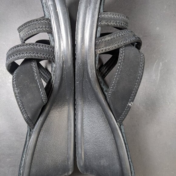 Sketchers Memory Foam Wedge Sandals Sz 10 - Picture 3 of 4